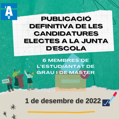 Candidatures definitives Junta d'Escola