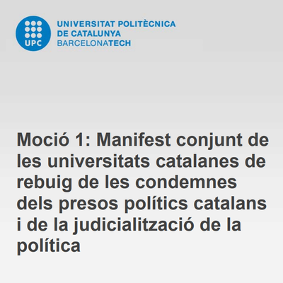Manifest de rebuig a les condemnes dels presos polítics catalans