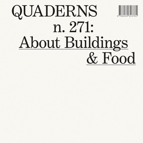 Nou Quaderns #271 «About Buildings & Food»