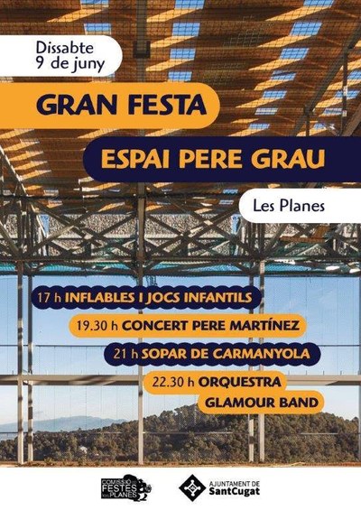 Inauguració coberta espai Pere Grau, Les Planes