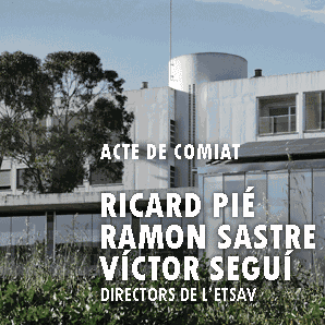 Acte acadèmic de comiat als directors Ricard Pié, Ramon Sastre i Victor Seguí
