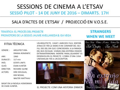 Cinema a l'Etsav - sessió pilot "Strangers when we meet"