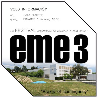 Presentació del proper festival EME3 a l'ETSAV