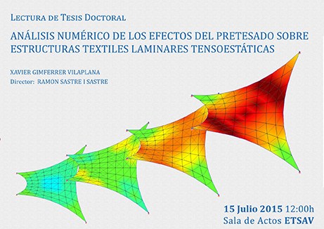TESI: Análisis numérico de los efectos del pretesado sobre estructuras textiles laminares tensoestáticas