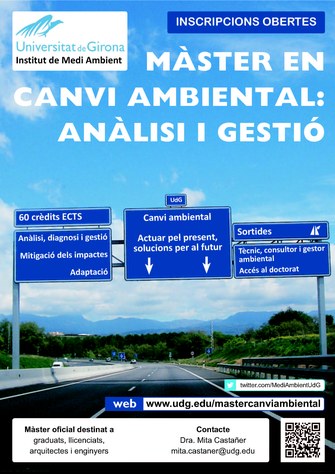 Màster en Canvi Ambiental: Anàlisi i Gestió, Universitat de Girona