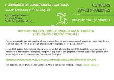 VI Jornades construcció sostenible ECOARK