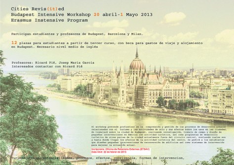 20/4 a 1/5: Workshop Cities Revis (it) ed. Budapest Intensive