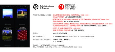 31/01 al COAC: Presentació dels últims volums de la col·lecció de monografies "Archivos del siglos XX"